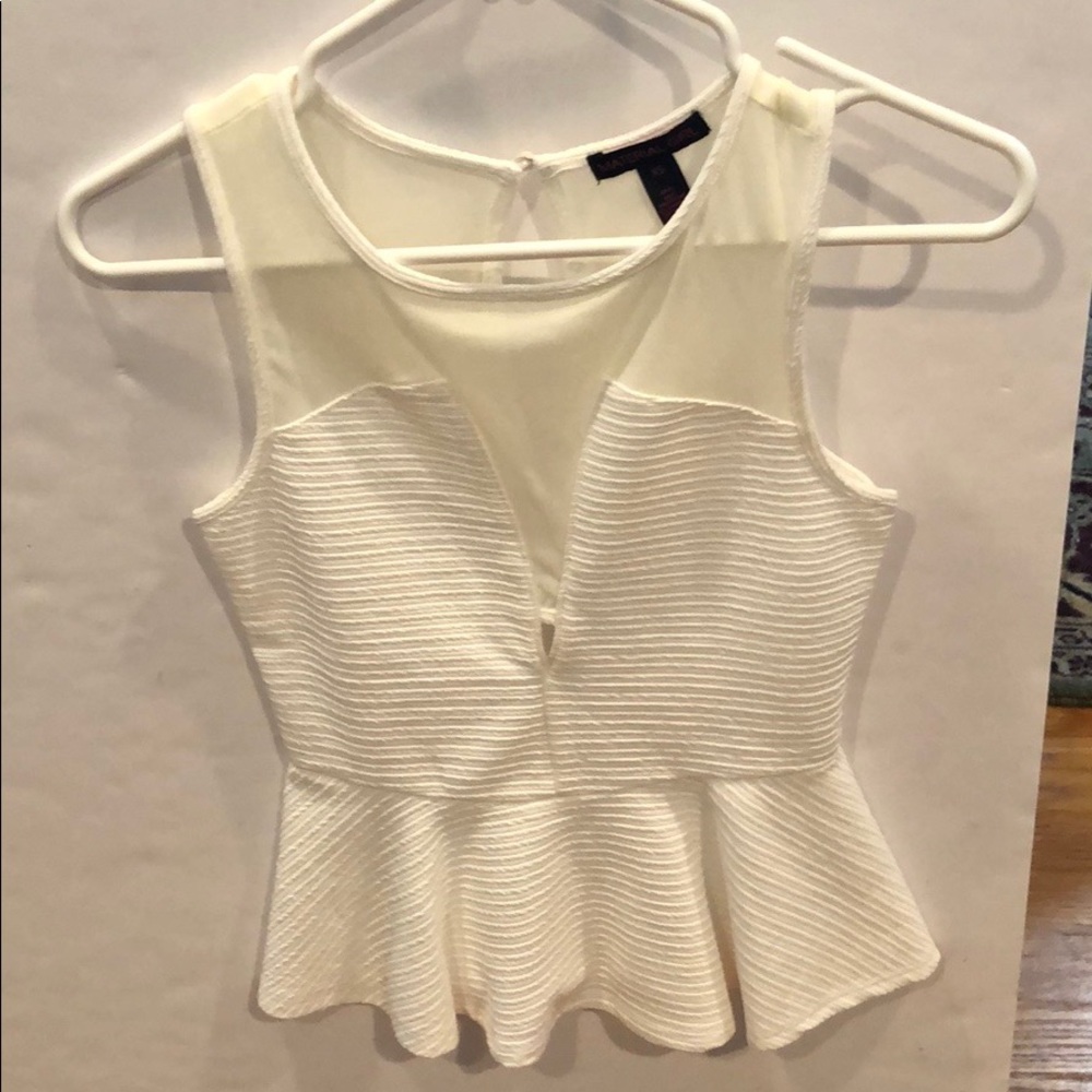 White mesh top